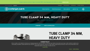College Park - Tube Clamp 34 MM, Heavy Duty