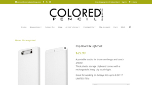 Colored Pencil Mag - Clip Board & Light Set