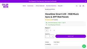 Color Neon - HexaGlow Smart LED