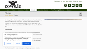 Cows.ie - Friesian Cattle Insights
