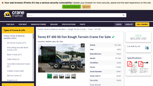 Terex - RT 450 Rough Terrain Crane