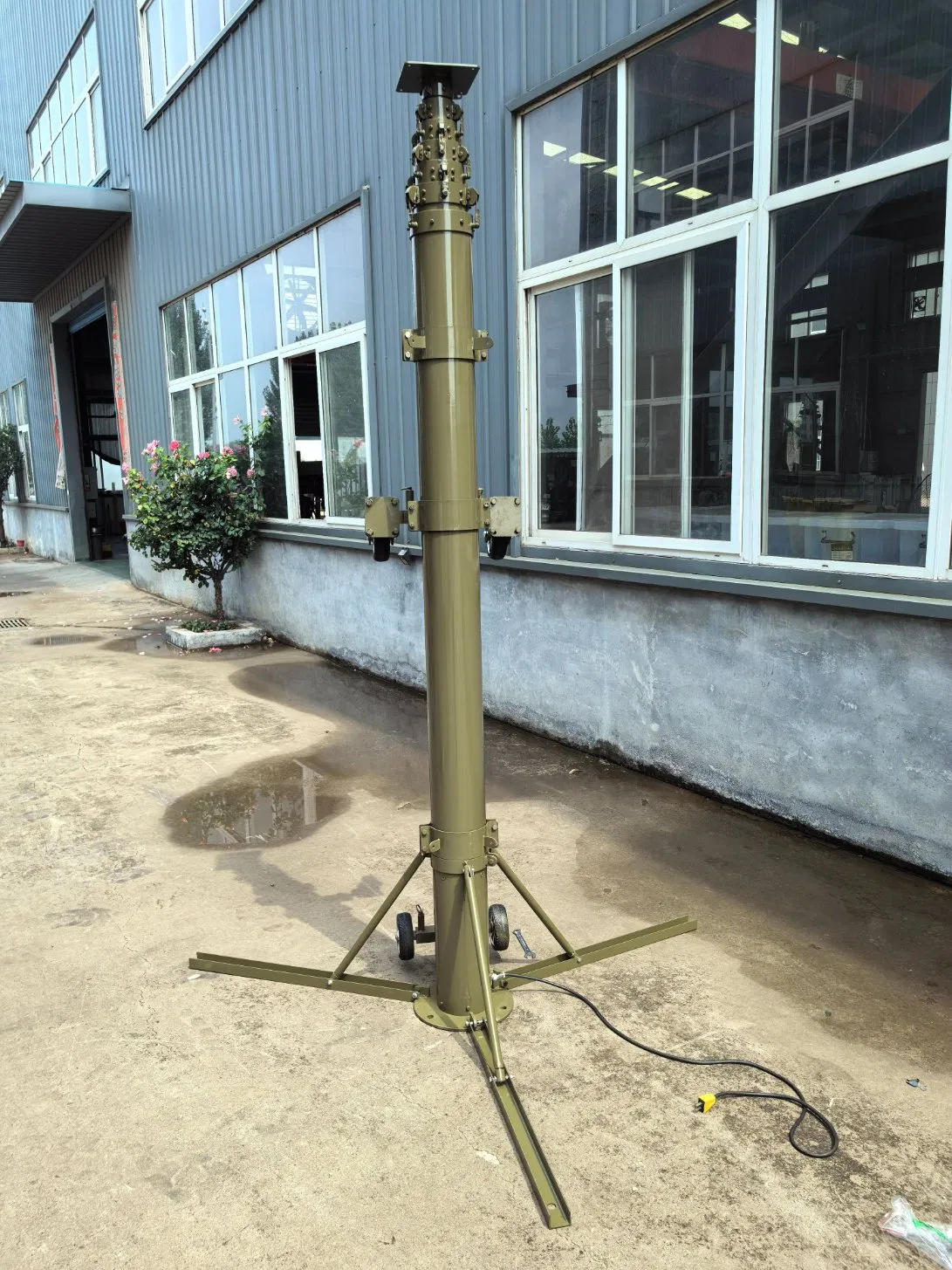 A stock image illustrating crank up telescopic antenna mast concepts
