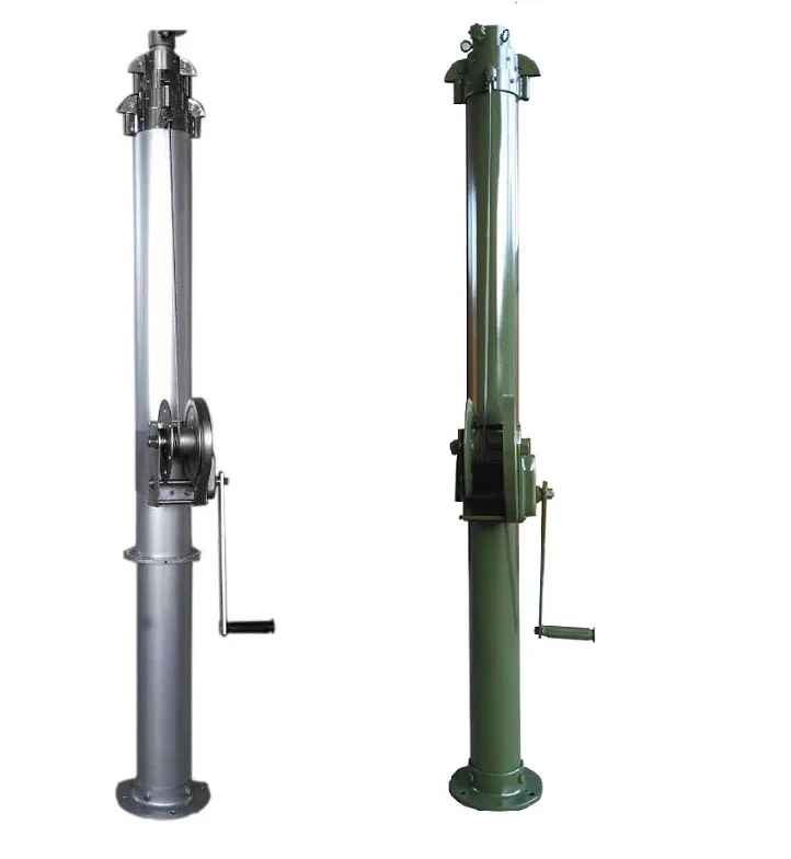 A stock image illustrating crank up telescopic antenna mast concepts
