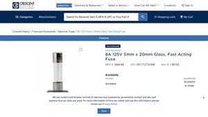Crescent Electric - 8A 125V Glass Fast Acting Fuse