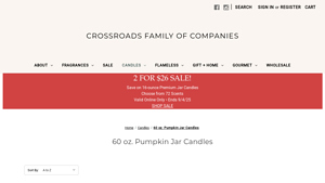 Crossroads Candles - Pumpkin Shaped Jar Candles