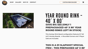 D1 Backyard Drinks - 40' x 80' Year Round Rink