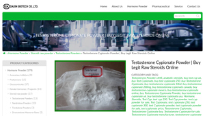 Daxin Biotech - Testosterone Cypionate Powder