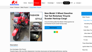 Dayang - New Model 3 Wheel Gasoline Tuk Tuk Rickshaw