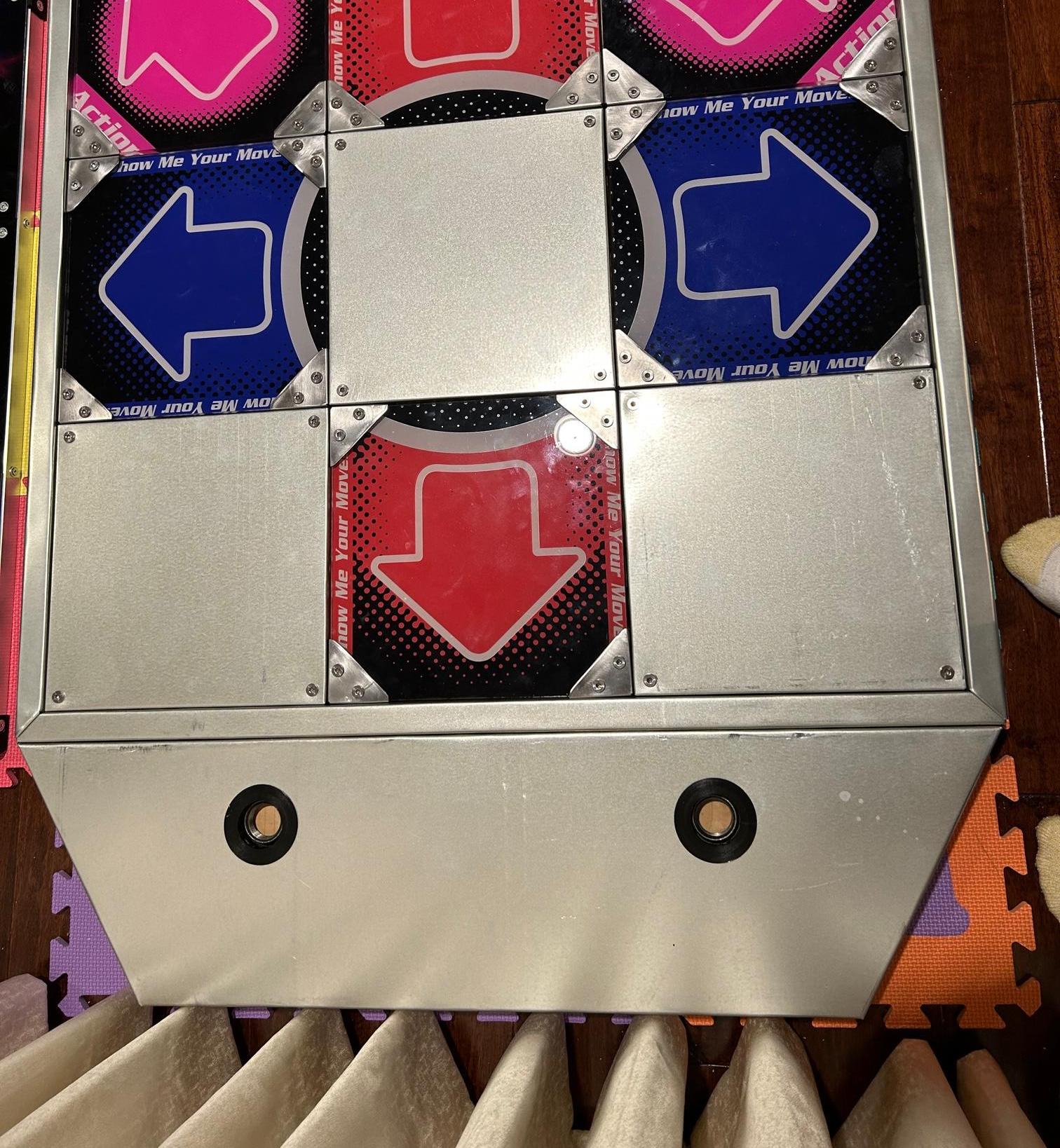 A stock image illustrating ddr dance pad metal concepts