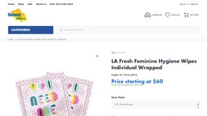 Diamond Wipes - LA Fresh Feminine Hygiene Wipes