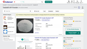 Tadalafil API Powder - High Purity Grade