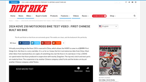 KOVE - 2024 250 Motocross Bike