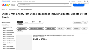eBay - Steel 2 mm Sheet