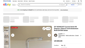 DIY Bong Kit - Curved 14mm L Stem & Downstem
