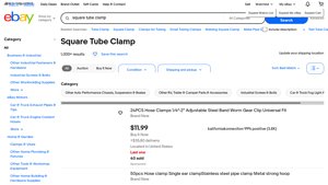 Square Tube Clamp - Various Sizes & Free Delivery