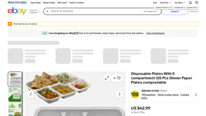 Simond Store - Disposable Plates With 5 Compartment