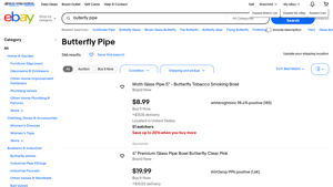 Butterfly Pipe - Premium Glass & Moth Bowl