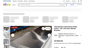 430 Stainless Steel Sheet - 24GA Brushed Finish