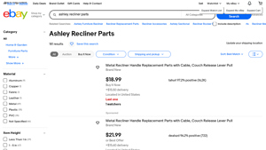 Ashley - Recliner Parts