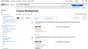 eBay - Custom Nesting Dolls