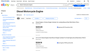 Diesel - 196cc Motorcycle Engine
