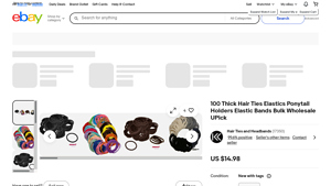 eBay - 100 Thick Hair Ties Elastics Ponytail Holders