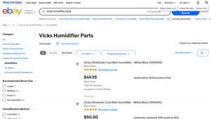 Vicks - Humidifier Parts