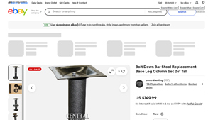 Central Seating - Bolt Down Bar Stool Replacement Base Leg Column Set