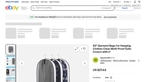 50 Garment Bags - Clear Moth Proof Covers