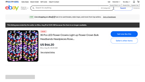 35 Pcs LED Flower Crowns - New