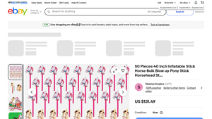 Inflatable Stick Horse - 50 Pieces 40 Inch
