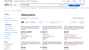 eBay - Talking Watches for Seniors