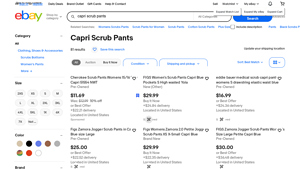 Capri Scrub Pants - Various Brands