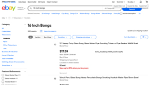 eBay - 16 Inch Bongs