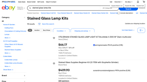 eBay - Stained Glass Lamp Kits