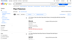 eBay - Pokemon-Themed Smoking Pipes and Accessories