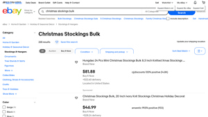 eBay - Bulk Christmas Stockings