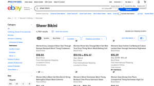 eBay - Sheer Bikini Styles