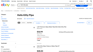 Hello Kitty - Mini Water Pipe