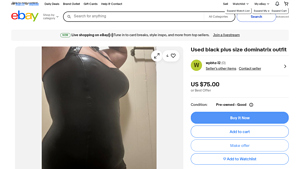 Used Black Plus Size Dominatrix Outfit