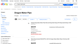 eBay - Dragon Water Pipe Listings