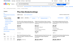 eBay - Plus Size Bodystockings