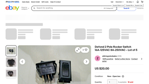 Defond - 2 Pole Rocker Switch