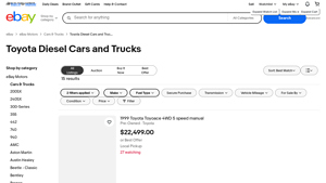 Toyota - Diesel Cars and Trucks for Sale