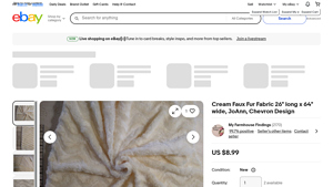 JoAnn - Cream Faux Fur Fabric