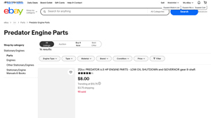 Predator Engine Parts - Oilers, Carburetors, Valves
