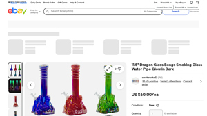 Dragon - 11.5 Glow in Dark Glass Bong
