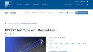 PYREX® - Test Tube with Beaded Rim