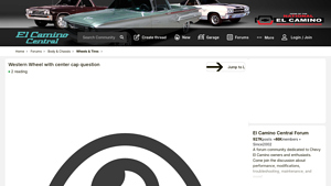 El Camino Central - Hurricane Wheels Center Caps