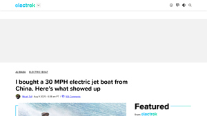 Electrek - One-Seater Mini Electric Jet Boat